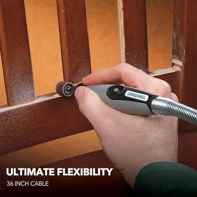 Alt view image 5 of 5 - Dremel Flex Shaft Rotary Tool Attachment with Comfort Grip and 36 Long Cable - Engraver, Polisher, and Mini Sander- Ideal for Detail Metal Engraving, Wood Carving, and Jewelry Polishing, 225-02