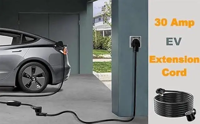 Alt view image 4 of 5 - 30 Amp Dryer Extension Cord, 25FT 10-30P to 10-30R, 7500W Heavy Duty 3 Prong Power Cord Compatible with Electric Dryers, EV Chargers, and Power Equipment