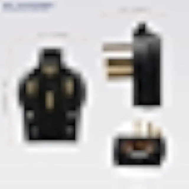 Alt view image 6 of 7 - ELEGRP NEMA 14-30P & NEMA 14-50P Plug, 4 Prong Dryer/Range Oven Stove Angle Plug, Straight Blade Heavy Duty, 30 Amp 50 Amp 125/250V, Industrial Grade, Grounding, 3 Pole 4 Wire, UL Listed