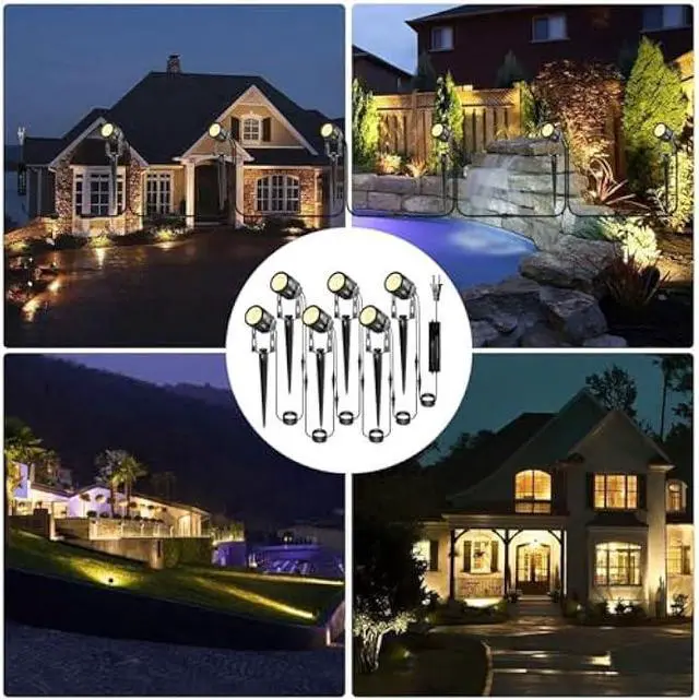 Alt view image 4 of 4 - 2 Pack Extension Lights Each with 3M/9.84ft Cables for Warm White Landscape Lights, No Plug/Adapter