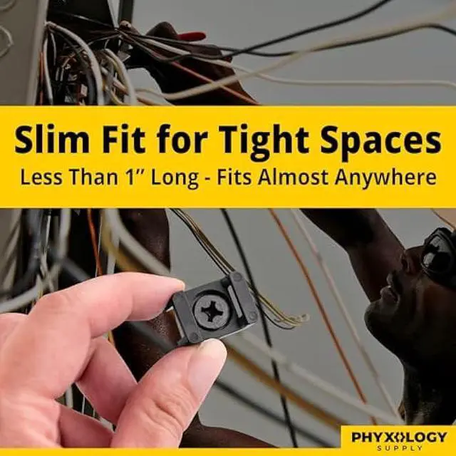 Alt view image 4 of 6 - Pro-Grade, Slim, 1x .6 Cable Tie Mounts With Screws 100 Pack. High Strength, Black Zip Tie Bases For Wire Management. Permanently Anchor To Wall, Desk or Baseboard. Run Cords at Your Home or Office