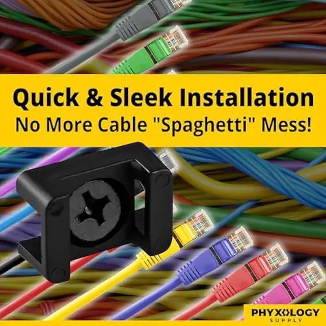 Alt view image 6 of 6 - Pro-Grade, Slim, 1x .6 Cable Tie Mounts With Screws 100 Pack. High Strength, Black Zip Tie Bases For Wire Management. Permanently Anchor To Wall, Desk or Baseboard. Run Cords at Your Home or Office