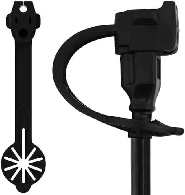 Main image of Prong Protector Outdoor Plug Cover for 120-Volt Plugs - Outside Plug Protectors for Extension Cord Cap End, 3-Prong Heater Block End Covers (5, Black)