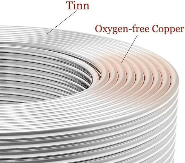 Main image of 16AWG Tinned Copper Electrical Wire - 2 Conductor, 50 Feet, Red & Black, Ideal for LED Strip Lights, DC, Speaker, Doorbell & Automotive Wiring