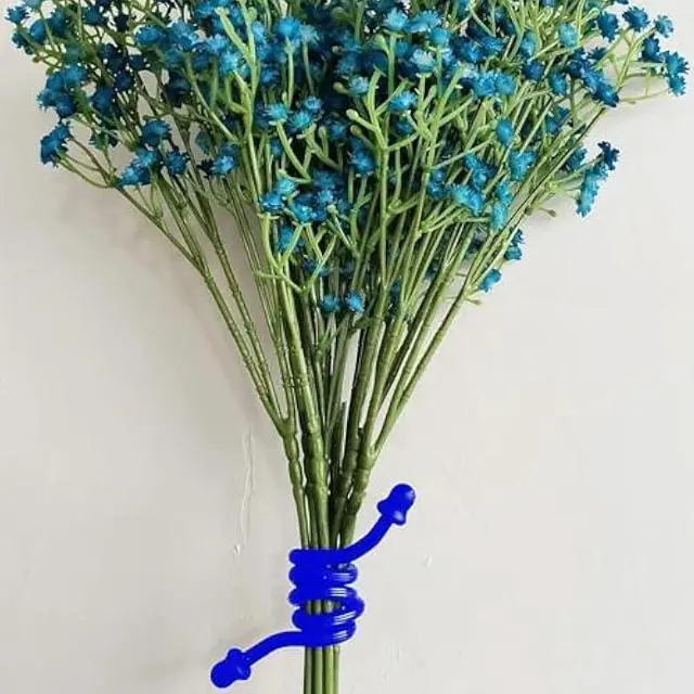 Alt view image 3 of 6 - 6Pcs 15-Inch Silicone Cable Tie, Steel-Core Twist Ties, Reusable Rubber Straps for Organizing, Dia 5mm