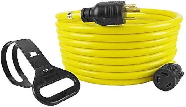 Alt view image 2 of 5 - ACKING Extension Cord L6-30P/L6-30R SJTW 10GUAGE Generator Cord Adapter,Heavy Duty L6-30 Generator Power Cord up to 7500W (25FT)