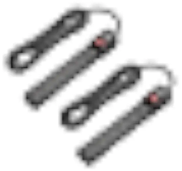 Main image of DEWENWILS 2-Pack Power Strip Surge Protector,15 Ft Extra Long Extension Cord, Low Profile Flat Plug,15 Amp Circuit Breaker, 500 Joules, Wall Mount, Black, UL Listed