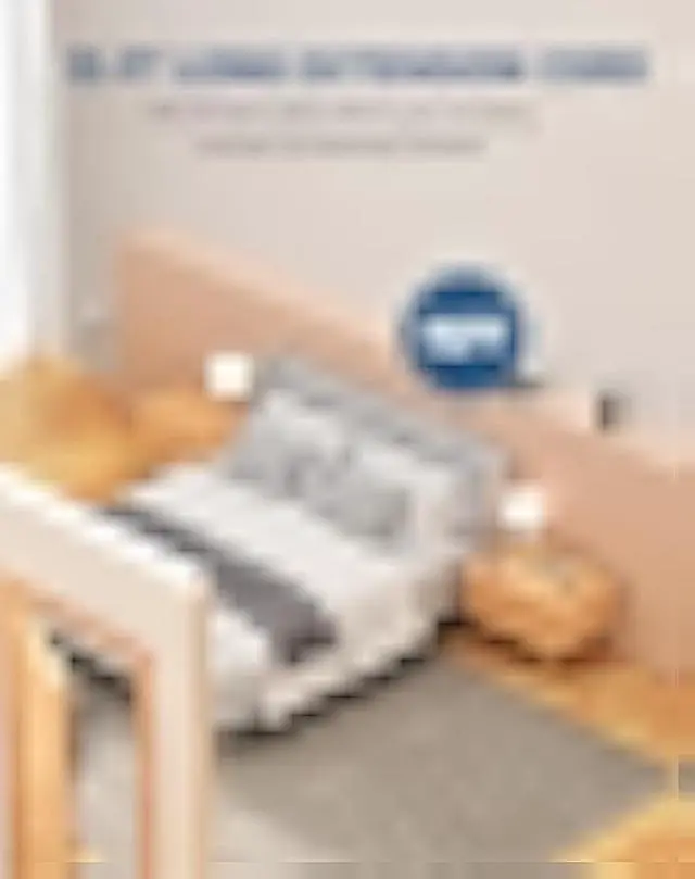 Alt view image 3 of 7 - DEWENWILS 2-Pack Power Strip Surge Protector,15 Ft Extra Long Extension Cord, Low Profile Flat Plug,15 Amp Circuit Breaker, 500 Joules, Wall Mount, Black, UL Listed