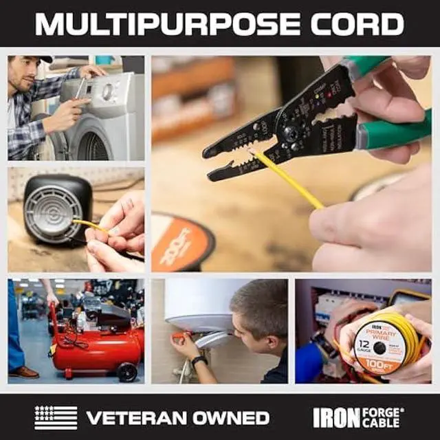 Alt view image 2 of 6 - Iron Forge Cable 12 Gauge Automotive Wire Assortment - 2 Roll Red & Black Pack - 100 Ft of Copper Clad Aluminum Primary Wire per Roll - for Home or Automotive