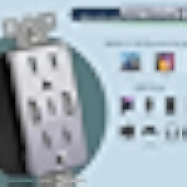 Alt view image 2 of 5 - TOPGREENER USB Outlet, 3-Port Type C 3.6A 18W USB Wall Outlet, 15 Amp Tamper-Resistant Receptacle Plug, Charging Power Outlet with USB Ports, UL Listed, TU21536AC3-SV, Silver with Wall Plate