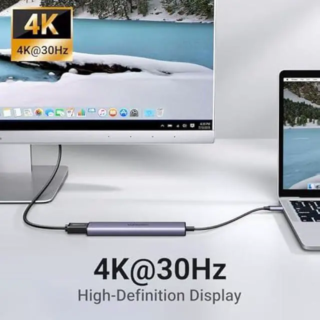 Alt view image 5 of 5 - UGREEN Revodok 105 USB C Hub 5 in 1 Multiport Adapter 4K HDMI, 100W Power Delivery, 3 USB-A Data Ports, USB C Dongle for MacBook Pro/Air, iPad Pro, iMac, iPhone 16 Pro/Pro Max, XPS, Thinkpad