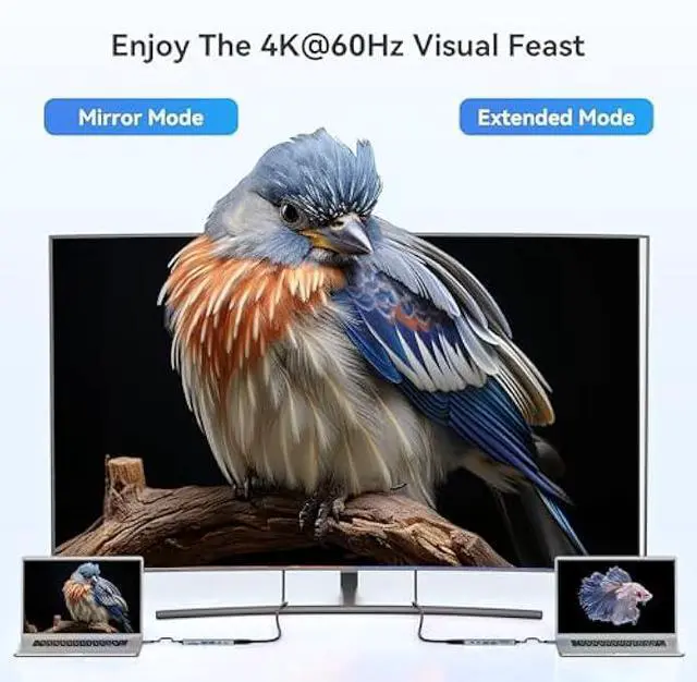 Alt view image 3 of 5 - USB C Hub HDMI Adapter for MacBook Pro/Air, MOKiN 7 in 1 USB C Dongle with HDMI, SD/TF Card Reader, USB C Data Port,100W PD, and 2 USB 3.0 Compatible for MacBook Pro/Air, Dell XPS, Lenovo Thinkpad.