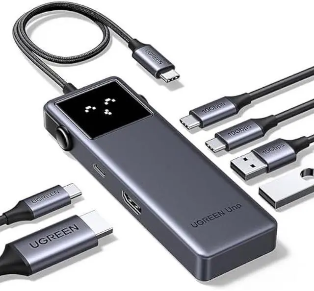 Main image of UGREEN Uno 6 in 1 USB-C Hub with 10Gbps USB-C & USB-A Data Ports 4K@60Hz HDMI for MacBook Pro/Air, iPad Pro, Surface, XPS, Thinkpad and More.