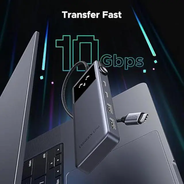 Alt view image 4 of 5 - UGREEN Uno 6 in 1 USB-C Hub with 10Gbps USB-C & USB-A Data Ports 4K@60Hz HDMI for MacBook Pro/Air, iPad Pro, Surface, XPS, Thinkpad and More.