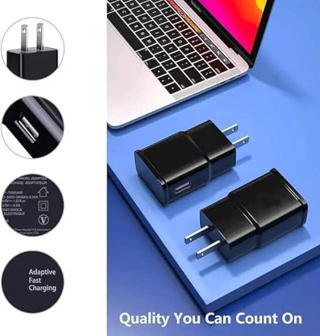 Alt view image 2 of 7 - 6-Pack Type C Charger Fast Charging Block, Android Phone Rapid USB Wall Charger Compatible with Samsung Galaxy S21/S20/S10/S10e/S10 Plus/S9/S9 Plus/S8/S8 Plus/S7/S6/Note 10/Note 9/Note 8,LG,HTC iPhone
