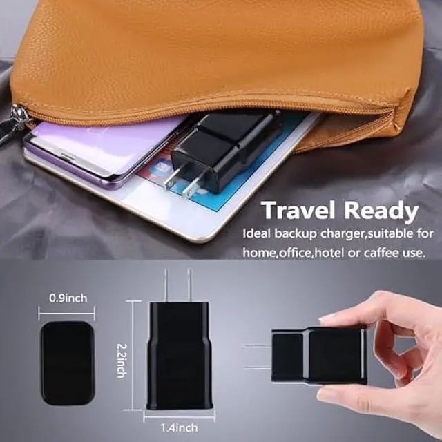 Alt view image 6 of 7 - 6-Pack Type C Charger Fast Charging Block, Android Phone Rapid USB Wall Charger Compatible with Samsung Galaxy S21/S20/S10/S10e/S10 Plus/S9/S9 Plus/S8/S8 Plus/S7/S6/Note 10/Note 9/Note 8,LG,HTC iPhone