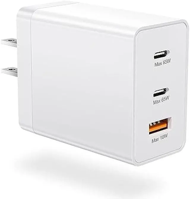 Main image of iSeekerkit 65W USB C Charger Block, 3 Ports Fast Charging Block 2-USB-C+USB-A Wall Plug, GaN PD/PPS Charging Station for MacBook, iPad Pro, iPhone 16/15 Series, Galaxy S25/24, Piexl 7