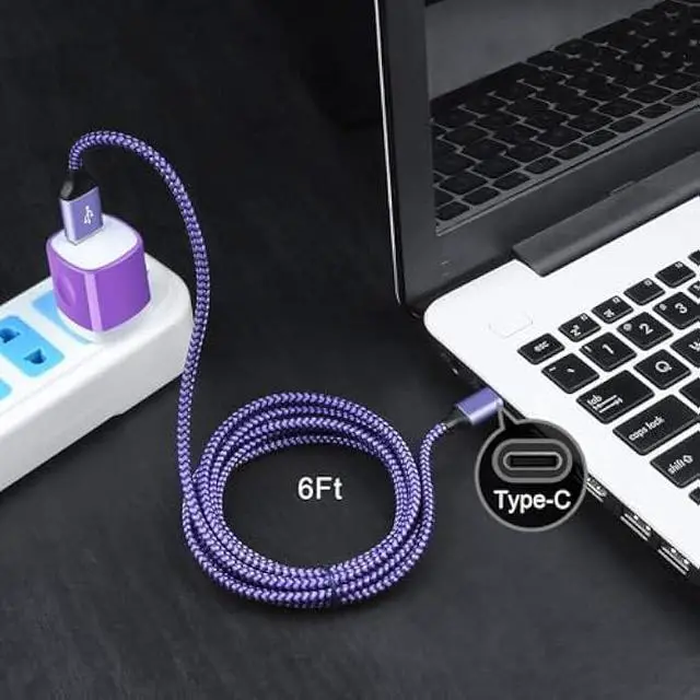 Alt view image 6 of 7 - Fast Charging USB Type C Wall Charger for Samsung Galaxy Note 20 S25 S24 S23 S22 S21 S20 FE/Ultra 5G S10 A17 A16 A56 A35 A15 A54 A14,5V/1A Single Power Adapter Charger Block Cube 6ft USB C Cable,2Pack