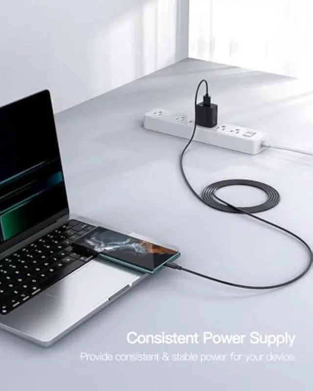 Alt view image 7 of 7 - 5Ft USB C AC Charger Fit for Samsung Galaxy A03S A02s A01 SM-A025 SM-A037 SM-S134 USB C Phone Fast Charging Adapter Supply Power Cord Cable