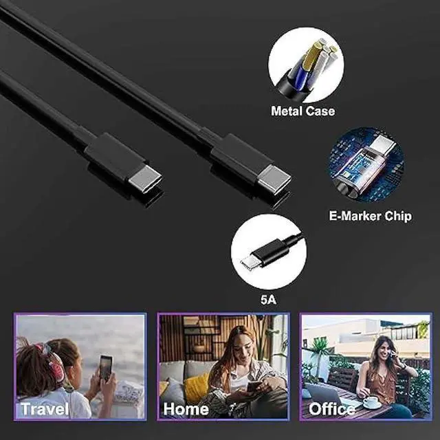 Alt view image 4 of 6 - 45W USB C Charger - Super Fast Type C Charging Compatible with Samsung Galaxy S25 S24 S23 S22 Ultra,S25+ S24+ S23+ S22+ and More Series,PPS Wall Android Phone Charger & 6ft C Cable Cord2 Pack