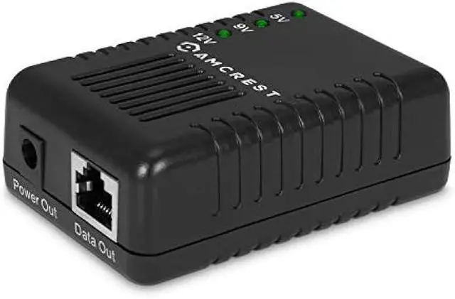 Main image of Amcrest Active PoE Splitter Adapter, IEEE 802.3af compliant, Up To 100 meters, 5V / 12V Output