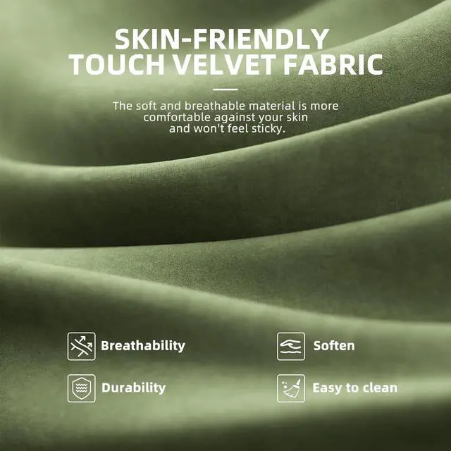 Alt view image 5 of 7 - Ferghana Velvet Fabric Gaming Chair, High Back Ergonomic Gamer Chair for Adult, Comfortable Video Game Chair with Footrest and Massage Lumbar Cushion, Racing Reclining Office Computer Desk Chair Green