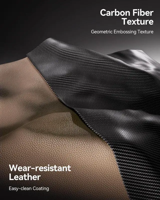 Alt view image 7 of 7 - AutoFull C3 Gaming Chair, Racing Style Gaming Chair with Ergonomic Lumbar Support,Adjustable High Back PU Leather PC Chair with Footrest,Brown