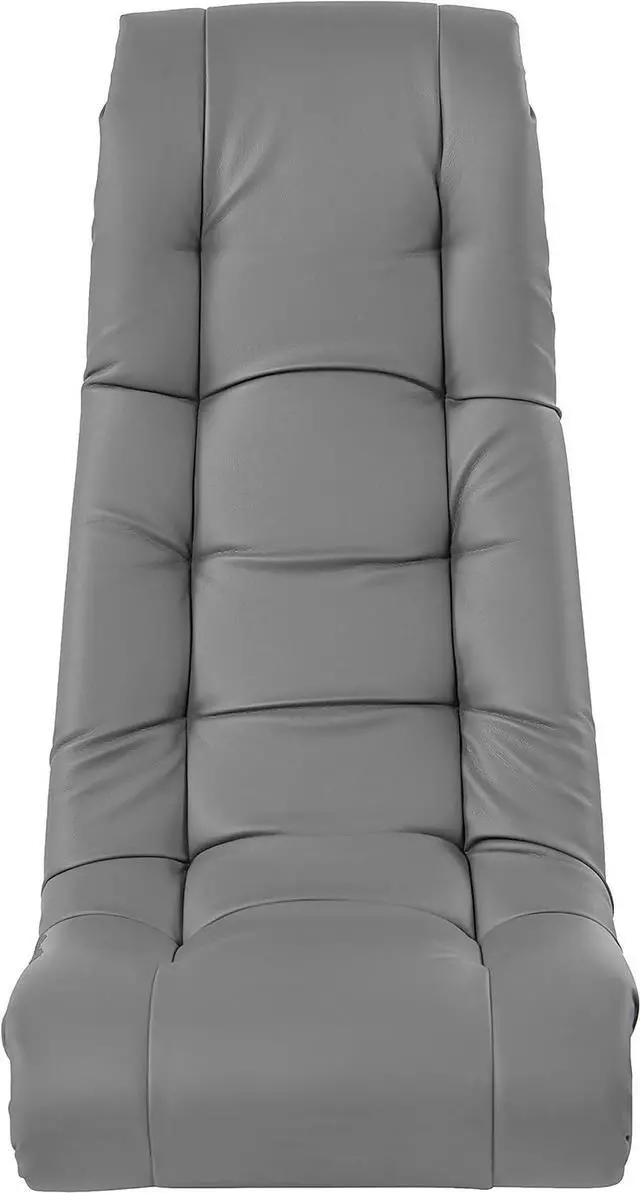 Alt view image 6 of 7 - Factory Direct Partners Soft Tufted Floor Rocker - Cushioned Ground Chair for Kids Teens and Adults - Great for Reading, Gaming, Meditating, TV - Coal, 10488-GY