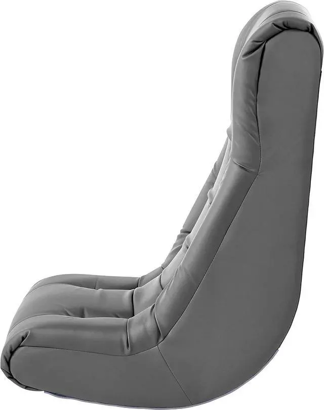Alt view image 7 of 7 - Factory Direct Partners Soft Tufted Floor Rocker - Cushioned Ground Chair for Kids Teens and Adults - Great for Reading, Gaming, Meditating, TV - Coal, 10488-GY