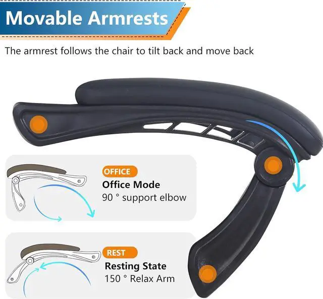 Alt view image 5 of 7 - PayLessHere Ergonomic Racing Desk Chair Computer Chair Gaming Chair with Footrest Lumbar Support Headrest Armrest Task Rolling Swivel Ergonomic E-Sports Adjustable PC Gamer Chair, White