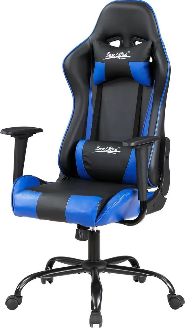 Main image of PayLessHere Gaming Chair Ergonomic Office Chair with Lumbar Support Headrest Armrests Rolling Swivel Functionality and Adjustable Features for PC Gamer (Blue)