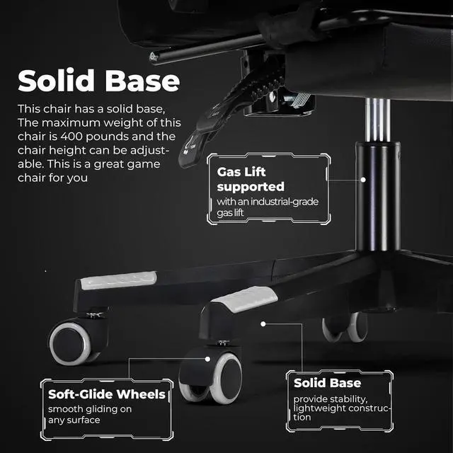 Alt view image 5 of 7 - EXRACING Gaming Chair Ergonomic Computer Chair with Footrest and Lumbar Support, Height Adjustable High Back Leather Office Chair, 360° Swivel with Linked Armrest, for Adult and Teen