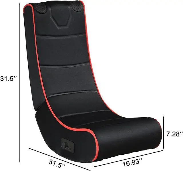 Alt view image 2 of 7 - Video Gaming Chair, Floor Chair Rocker with Back Support, Adjustable Foldable Backrest Meditation Soft Rocker Chair for Teens and Adults (31.50 "L x 16.93" Wx 31.50 "H)