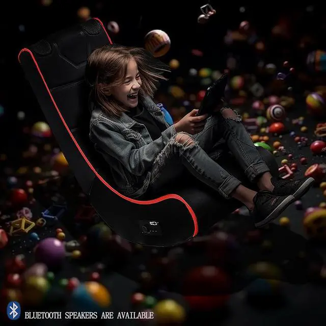 Alt view image 5 of 7 - Video Gaming Chair, Floor Chair Rocker with Back Support, Adjustable Foldable Backrest Meditation Soft Rocker Chair for Teens and Adults (31.50 "L x 16.93" Wx 31.50 "H)