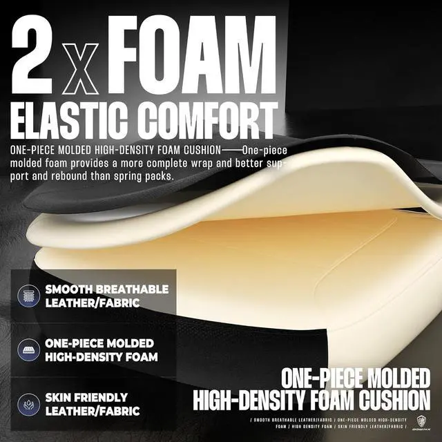 Alt view image 6 of 7 - Dowinx Gaming Chair with Footrest, Fabric Gamer Chair for Adults, Computer Chair with Massage for Heavy People Fabric,Black