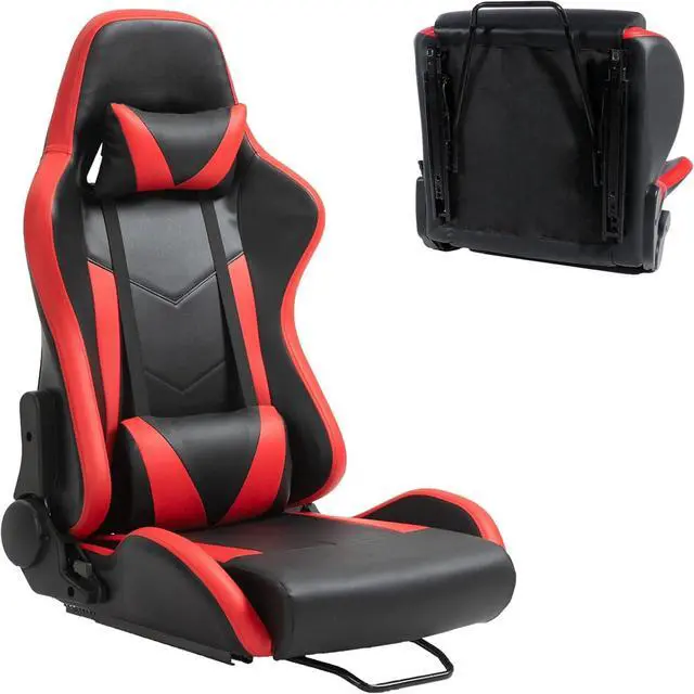 Main image of Marada Racing Seat with Double Lock Slip for Racing Wheel Simulator Stand Cockpit, Adjustable Cloth Red with Installed Parts
