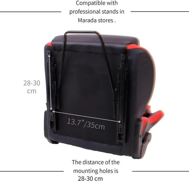 Alt view image 6 of 6 - Marada Racing Seat with Double Lock Slip for Racing Wheel Simulator Stand Cockpit, Adjustable Cloth Red with Installed Parts