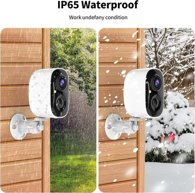 Alt view image 7 of 7 - Security Cameras Wireless Outdoor,2K Indoor WiFi Wireless Cameras,Outside Battery Powered Camera for Home Security,AI Motion Detection,Color Night Vision,Spotlight,Siren Alarm,SD/Cloud Storage,2 Pack