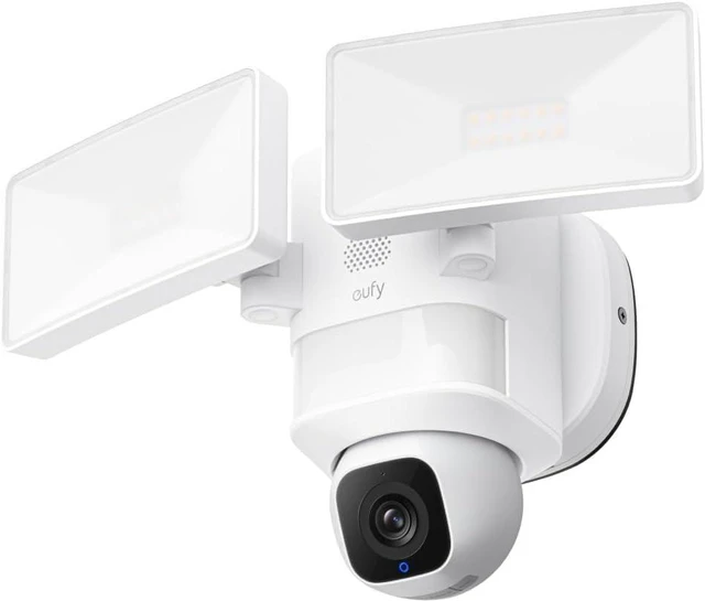 Main image of eufy Security Floodlight Camera E30, Security Camera Outdoor, 360° Pan and Tilt, AI Detection and Tracking, 2K Video, 2.4GHz Wi-Fi, 2,000 Lumens, Custom Voice and Light Alerts, 24/7 Recording