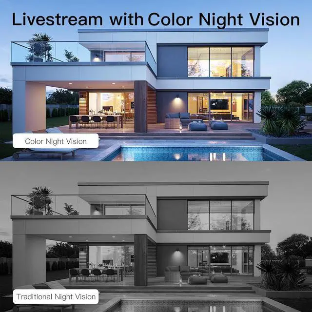 Alt view image 3 of 7 - Vimtag Security Camera Outdoor 2.5K, 2.4G/5G Smart Wi-Fi Cameras for Home Security with Color Night Vision, Motion Activated Spotlight/Siren, IP66,2-Way Audio, Support Cloud/512G SD Card Storage,Wired