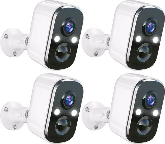 Main image of Techage Security Cameras Wireless Outdoor, 2K Battery Powered WiFi Cameras for Home Security with AI Motion Detection, Color Night Vision, 2-Way Talk, IP66 Waterproof, Cloud/SD Storage 4 Pack