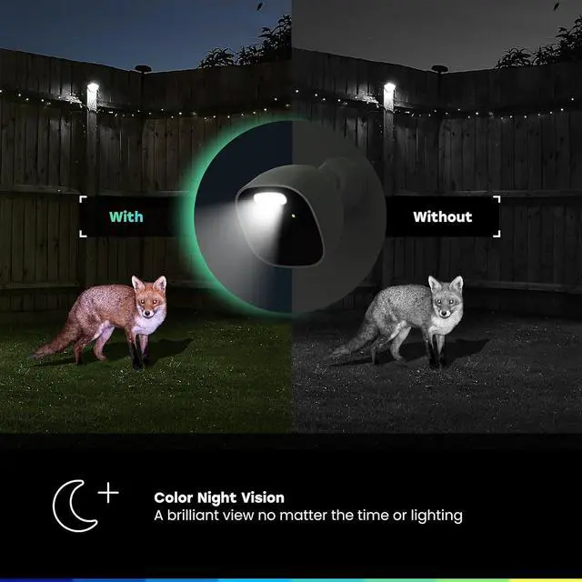 Alt view image 5 of 7 - CHAMBERLAIN myQ Outdoor Battery Camera | 2K Camera, Color Night Vision, Spotlight, Motion Alerts, Live View with Two-Way Talk, Wireless, Weather-Resistant, Outdoor, White, 2 Pack