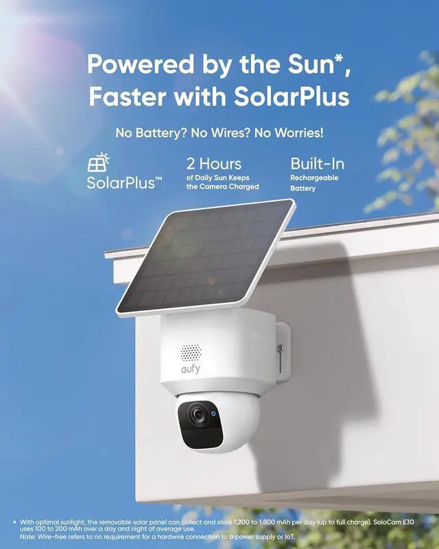 Alt view image 4 of 7 - eufy Security SoloCam E30, 4-Cam Pack Kit, Security Cameras Wireless Outdoor, Solar Camera Outdoor Wireless, 360° Pan, AI Tracking, 2K Clarity, No Monthly Fee