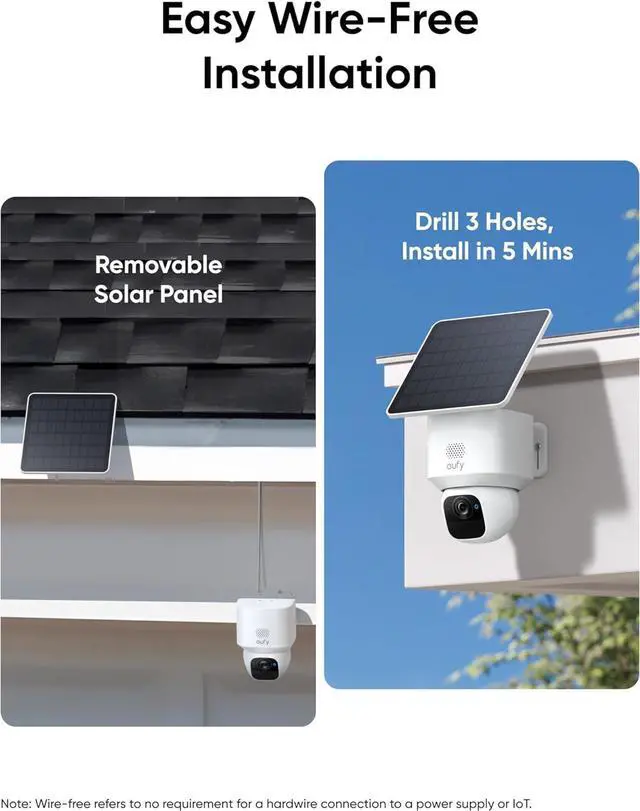 Alt view image 5 of 7 - eufy Security SoloCam E30, 4-Cam Pack Kit, Security Cameras Wireless Outdoor, Solar Camera Outdoor Wireless, 360° Pan, AI Tracking, 2K Clarity, No Monthly Fee