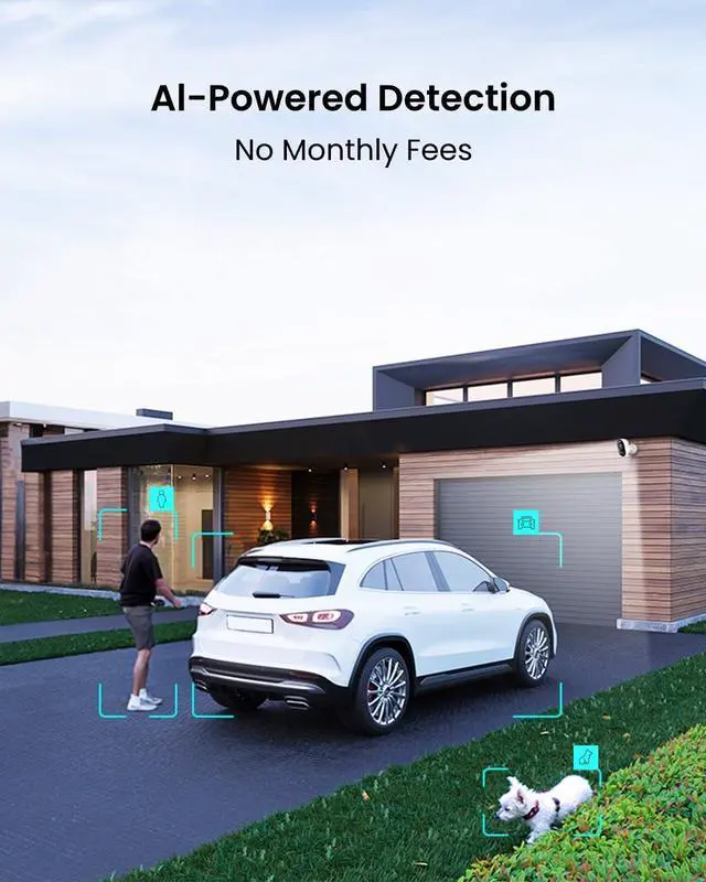 Alt view image 4 of 7 - REOLINK 4K Outdoor Security Camera, 2.4/5GHz Wi-Fi 6, AI Detection, Spotlight Color Night Vision, 24/7 Recording, No Monthly Fees, Corded Wireless WiFi Security Camera, Weatherproof, Lumus Pro