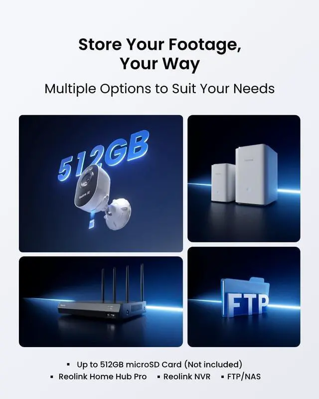 Alt view image 7 of 7 - REOLINK 4K Outdoor Security Camera, 2.4/5GHz Wi-Fi 6, AI Detection, Spotlight Color Night Vision, 24/7 Recording, No Monthly Fees, Corded Wireless WiFi Security Camera, Weatherproof, Lumus Pro