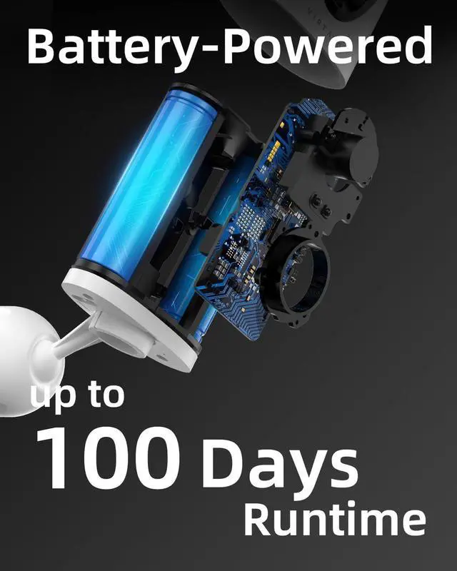 Alt view image 3 of 7 - virtavo VistaFlask 2K Security Cameras Wireless Outdoor, Battery Powered, AI Motion Detection, for Home Security, Starlight Lens for Colorful Night Vision, 2-Way Audio, Weatherproof, Cloud/SD Storage