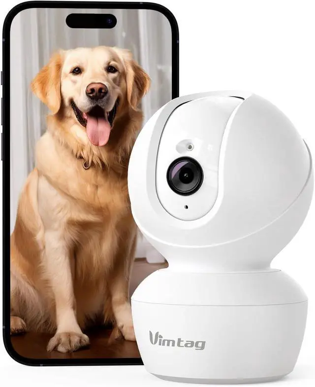 Main image of VIMTAG 2.5K 5G Security Camera Indoor, Pet Camera with Speaker for Dog/Cat, Free AI Detection Baby Monitor with Phone App with Motion Tracking, Night Vision,2-Way Audio, 24/7 SD & Cloud Storage
