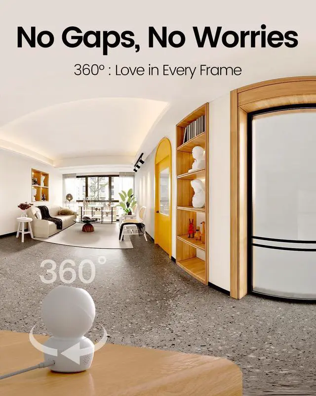 Alt view image 4 of 7 - VIMTAG 2.5K 5G Security Camera Indoor, Pet Camera with Speaker for Dog/Cat, Free AI Detection Baby Monitor with Phone App with Motion Tracking, Night Vision,2-Way Audio, 24/7 SD & Cloud Storage