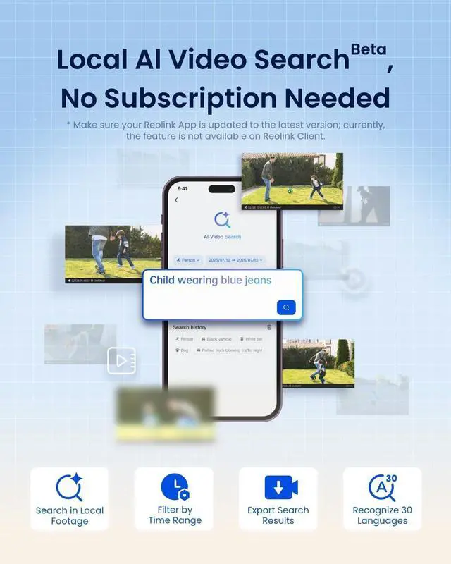 Alt view image 4 of 7 - REOLINK Elite Floodlight WiFi, 4K 8MP 180° Panoramic Wired Floodlight Camera, Adjustable 3000 Lumens, Local AI Video Search, Dual-Band Wi-Fi 6, 24/7 Recording, No Monthly Fees, 100~240V AC Hardwired